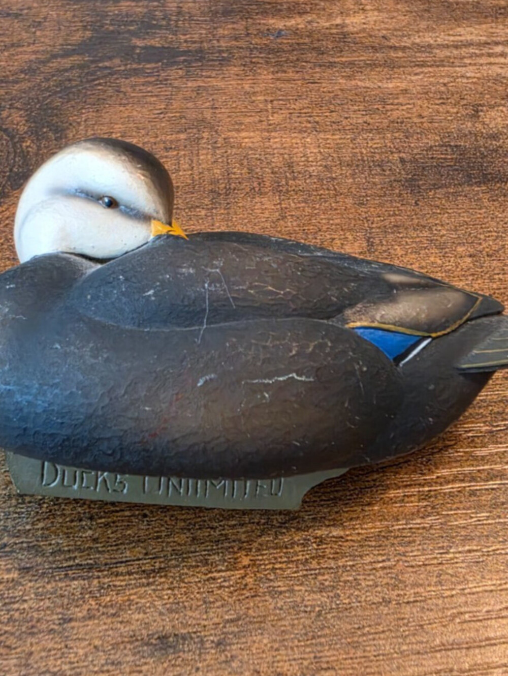 2001 Ducks Unlimited miniature sleeping duck decoy Jett Brunet